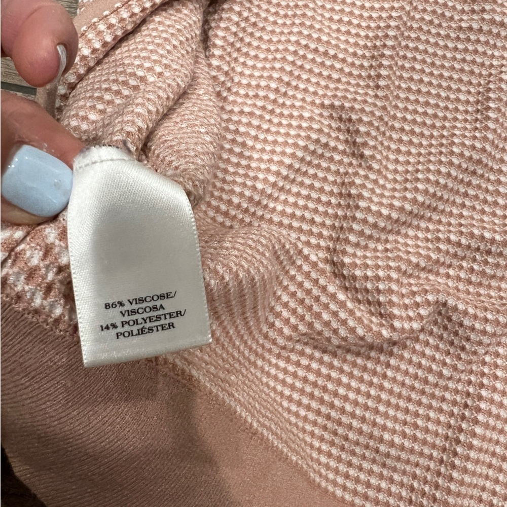 Ann Taylor | Light Pink and White Button-Up Cardigan - Picture 5 of 6